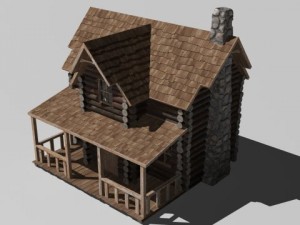 log cabin Modelo 3D