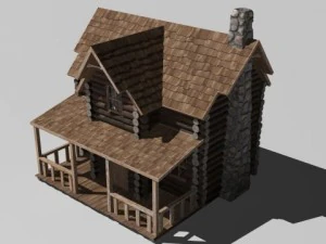log cabin 3D Model