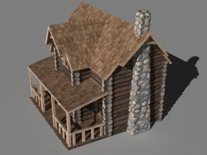 log cabin Modelo 3D