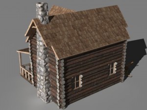 log cabin Modelo 3D
