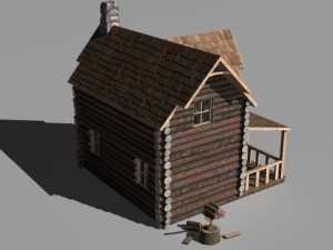 log cabin Modelo 3D