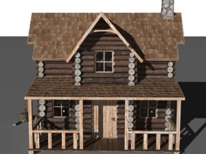 log cabin Modelo 3D