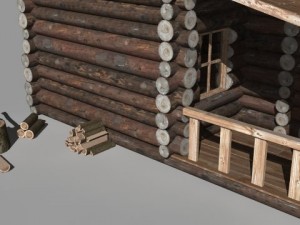 log cabin Modelo 3D
