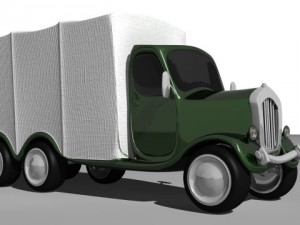 cartoon truck 3D Modell
