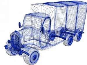 cartoon truck 3D Model