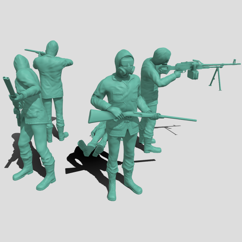 Stalker soldiers 3D Print Model .c4d .max .obj .3ds .fbx .stl .blend