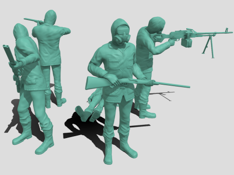 Stalker soldiers Model Cetak 3D