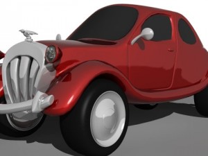 old cartoon car 3D 模型