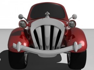 old cartoon car 3D 模型
