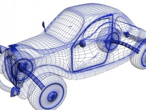 old cartoon car 3D 模型