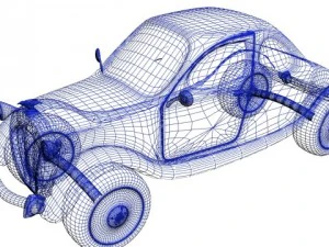 old cartoon car 3D Model
