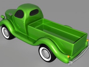cartoon pickup truck 3D Модель
