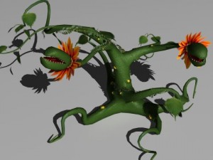 vine monster plant 3Dモデル