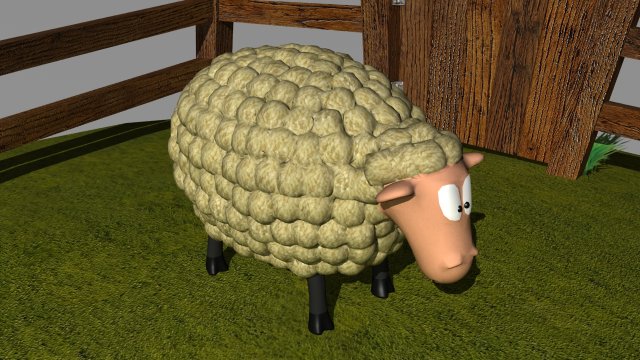 cartoon sheep 3D 모델 .c4d .max .obj .3ds .fbx .stl .blend 