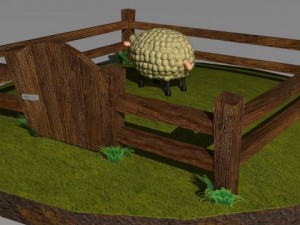 cartoon sheep 3D 모델
