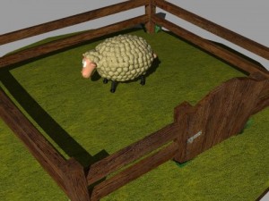 cartoon sheep 3D 모델