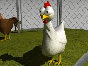 chickens in coop Modelo 3D