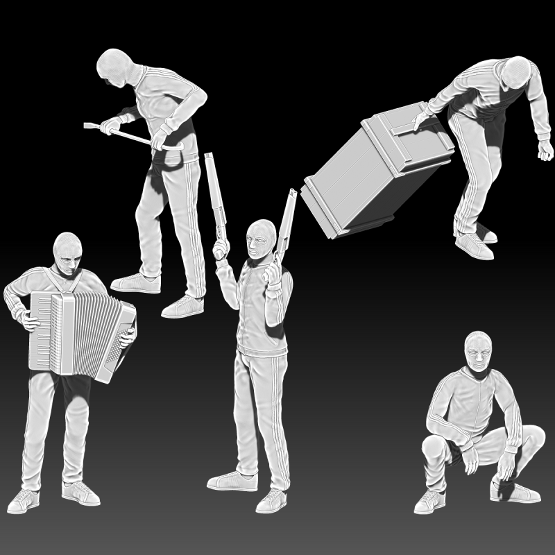 Bandits 3D प्रिंट मॉडल .c4d .max .obj .3ds .fbx .stl .blend 