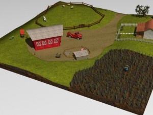 cartoon farm 3D 모델