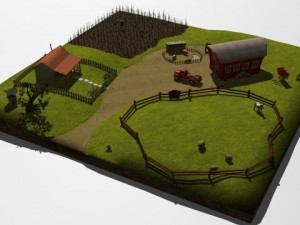 cartoon farm 3D Model