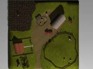 cartoon farm 3D Model