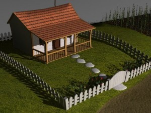 cartoon farm 3D Model