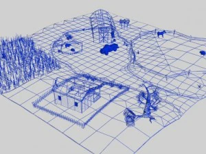 cartoon farm 3D Model