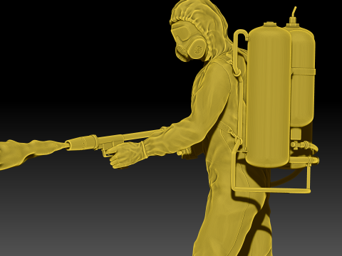 Flamethrower soldiers Model Cetak 3D