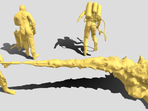 Flamethrower soldiers 3D Print Model