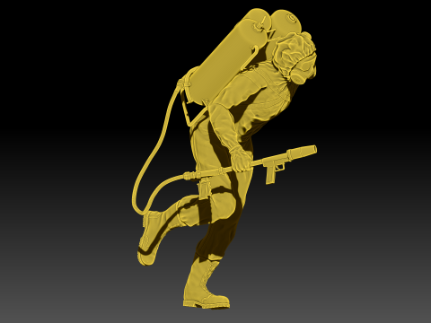 Flamethrower soldiers Model Cetak 3D