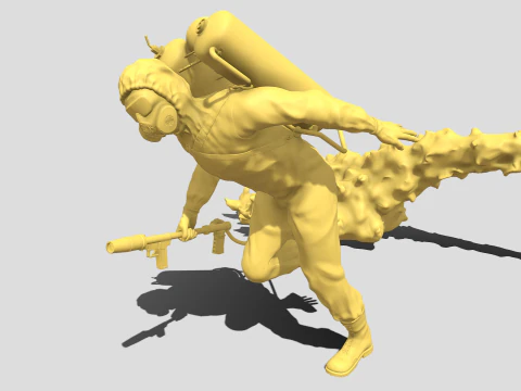 Flamethrower soldiers 3D Print Model
