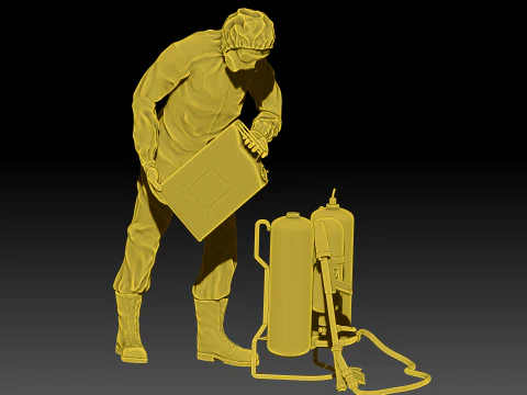 Flamethrower soldiers 3D Print Model