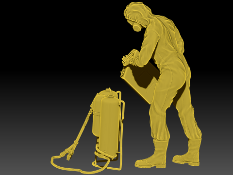 Flamethrower soldiers Model Cetak 3D