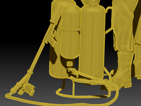 Flamethrower soldiers Model Cetak 3D