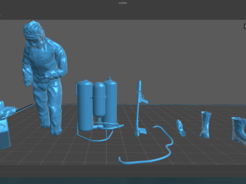 Flamethrower soldiers Model Cetak 3D