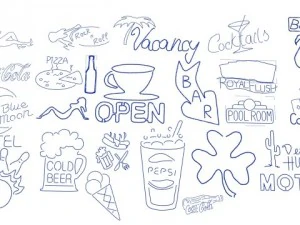 Neon signs collection 3 3D Model