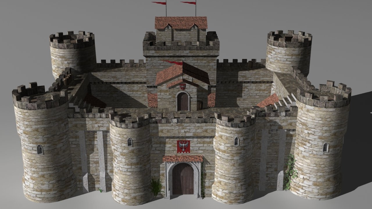 Замок 3d. Castle keep.