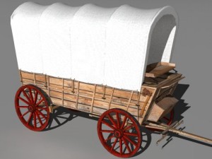 covered wagon 3D मॉडल