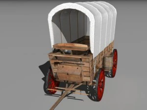 covered wagon 3D Model