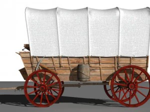 covered wagon 3D Model