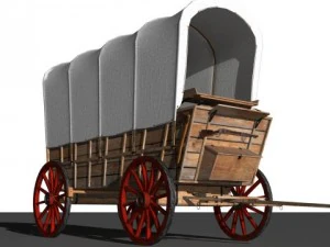 covered wagon 3D Model