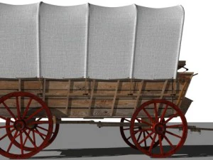 covered wagon 3D Model