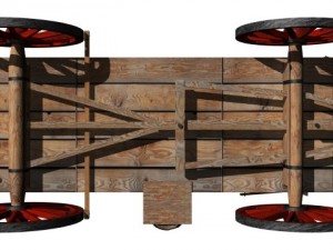 covered wagon Modello 3D