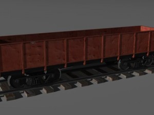 open freight car 3D Модель
