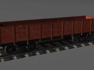 open freight car 3D Model