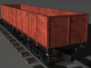open freight car 3D Model
