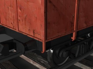 open freight car 3D Модель