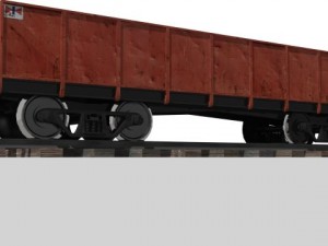 open freight car 3D Модель