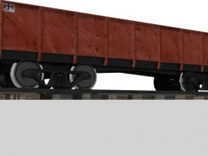 open freight car 3D Model