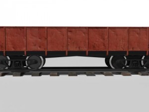 open freight car 3D Модель